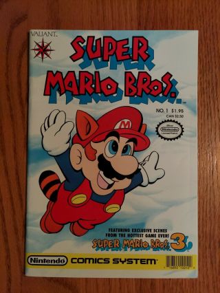 Mario Bros.  1 (1990) Valiant Comics 1st Print Nintendo - Barcode On Right