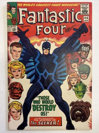 The Fantastic Four 46 Marvel Comics 1966 Fn,  Jack Kirby 1st Black Bolt App.