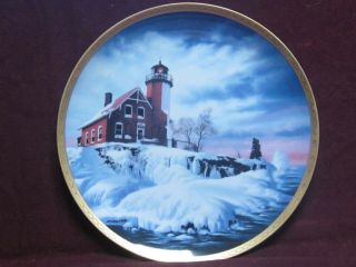 Hamilton 1992 The American Lighthouse Eagle Harbor Light Ltd Ed Plate Box & Cert