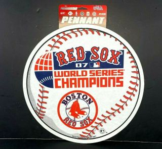 Mlb Boston Red Sox 2007 World Series Champions Die Cut Baseball Pennant Rico