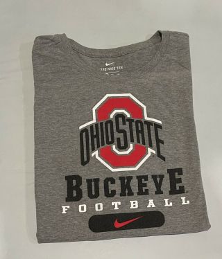Ohio State Buckeyes Football Gray T - Shirt The Nike Tee Athletic Cut Xxl