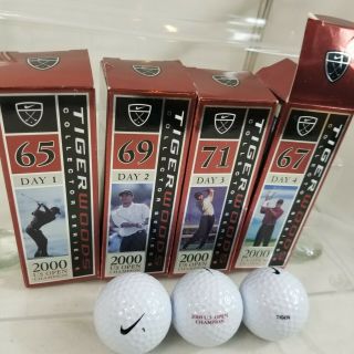 12 Tiger Woods Nike Golf Balls Collector Series 1 2000 Us Open Champion Great