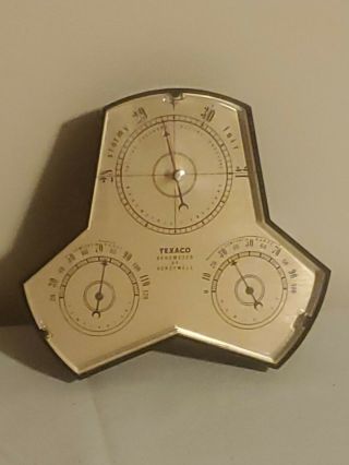 Vintage Texaco Barometer,  Humidity And Thermometer By Honeywell