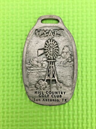 Hyatt Hill Country Golf Club San Antonio Texas Metal Golf Bag Tag