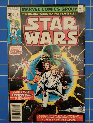 Vintage 1977 Star Wars Marvel Comic Book 1