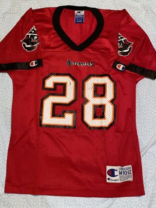 Tampa Bay Buccaneers Warrick Dunn Champion Football Jersey Youth M 10 - 12