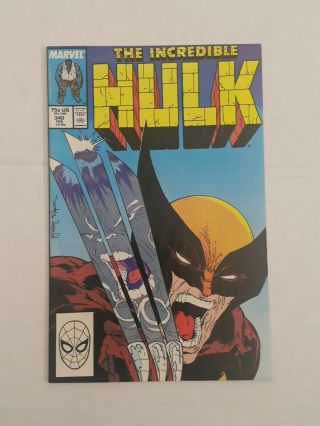 The Incredible Hulk 340,  (marvel,  Feb 1988),  Vf/nm (9.  0),  Mcfarlane Cover