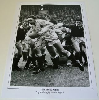 Bill Beaumont Signed 16x12 Large Photo Autograph Display England Rugby Proof