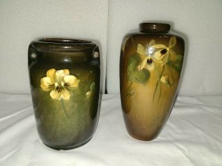 Antique Jb Owens Weller Pottery Utopian Vase Art Pottery