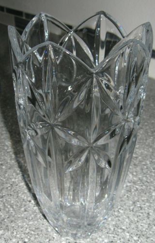 Lenox 10 " Shooting Star Crystal Vase Made In Czech Republic