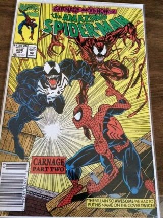 SPIDERMAN 361,  362,  363 1ST 2ND AND 3RD APPEARANCE OF CARNAGE IN TIME FOR 2