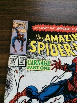 SPIDERMAN 361,  362,  363 1ST 2ND AND 3RD APPEARANCE OF CARNAGE IN TIME FOR 5