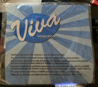 Viva Viagra Drug Rep Pfizer Pharmaceutical Company Vtg Mouse Pad Promotional