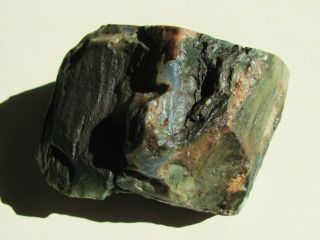 Dark Green & Red Hampton Butte Petrified Wood Specimen Cut & Polished 1 Lb 4 Oz