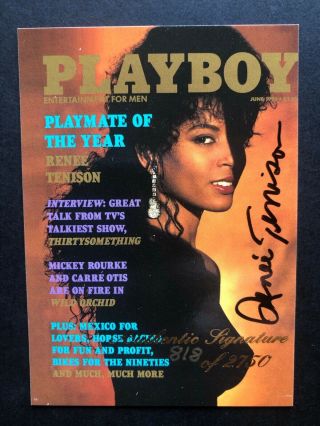 Playboy Playmate Of The Year 1990 Autographed Card - Renee Tenison 818/2750