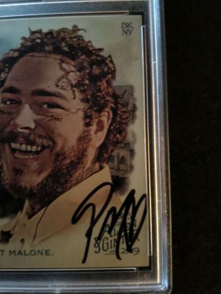 2019 Topps Allen and Ginter Post Malone Auto PSA 10 Pop.  1 4