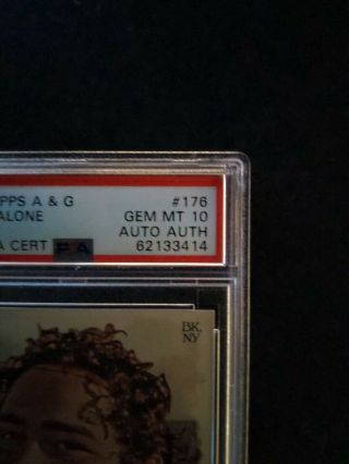 2019 Topps Allen and Ginter Post Malone Auto PSA 10 Pop.  1 5