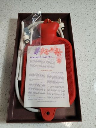 B.  F.  Goodrich Vintage 1950s Rubber Water Bottle With Combination Syringes