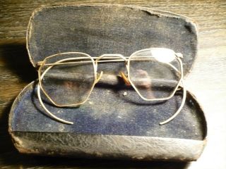 Vintage Shuron 12k Gold Filled Women’s Octagon Framed Glasses With Case,