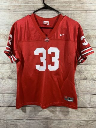 Ohio State Buckeyes Nike Team Apparel Football Jersey 33 Kids Size L Pre - Owned