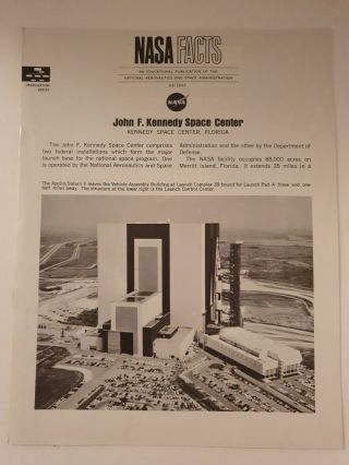 ●nasa Facts● John F.  Kennedy Space Centre: Paper Booklet X 8 Page - 1968