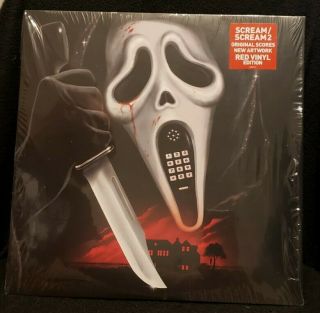 Scream 1 / Scream 2 Red Colored Vinyl Lp Marco Beltrami Horror Score Soundtrack