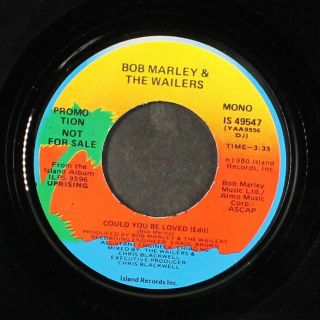 Bob Marley & Wailers: Could You Be Loved / Mono Island 7 " Single 45 Rpm