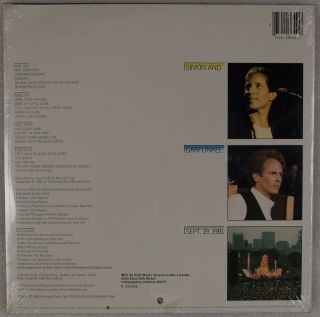 SIMON AND GARFUNKEL: Concert in Central Park US Club Press 2x LP Vinyl 2