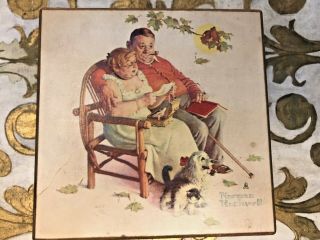Vtg Norman Rockwell Schmid Music Box " Those Were The Days " Jewelry Anniversary