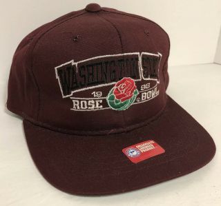 Vintage Washington State Cougars 1998 Rose Bowl Snapback Hat Cap Ncaa Youth Boys