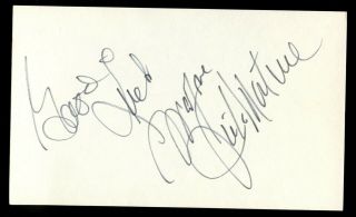 Victor Mature D1999 Signed Autograph 3x5 Index Card Actor One Million B.  C.  R366