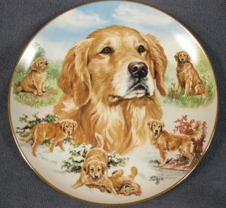 Faithful Friend Collector Plate For The Love Of Goldens Linda Picken Dogs