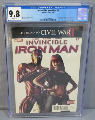 Invincible Iron Man 7 (riri Williams,  Ironheart 1st App & Print) Cgc 9.  8 Nm/mt