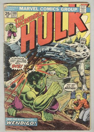 Incredible Hulk 180 October 1974 1st Wolverine (cameo)