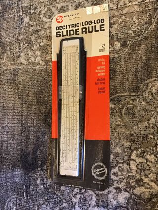 Vintage 1968 Sterling Plastic Slide Rule No.  694 22 Scales