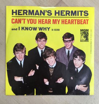 Herman’s Hermits I Know Why / Can’t You Hear My Heartbeat,  45 Rpm Vg,