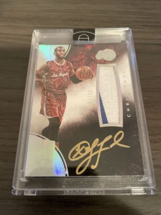 2014 - 15 Panini Eminence Endorsements Patches Silver Chris Paul Gold Ink Auto /10
