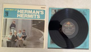 Herman’s Hermits Vinyl Lp - “the Best Of” 1st Press - 1965 - Mgm - Stereo -