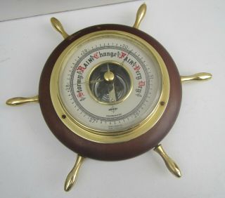 Vintage Swift Ships Wheel Barometer