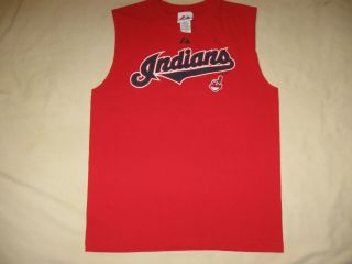 Cleveland Indians Tank Top Shirt Youth 18 Kids Boys Cle Mlb The Land Majestic