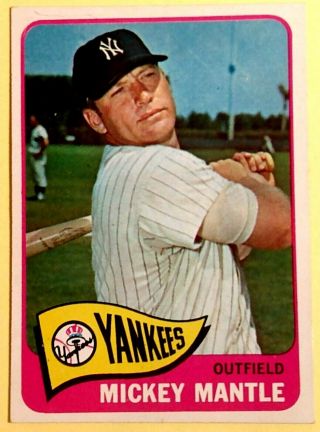 Mickey Mantle 1965 Topps 350 Baseball Card