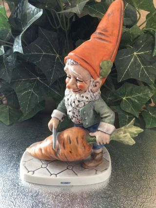 Goebel Co - Boy Figurine Well 501 Robby The Vegetarian Tk4 Gnome Germany