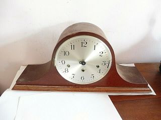 Vintage Bentwood Napoleon Shaped German Franz Mantle Clock 1050 - 020