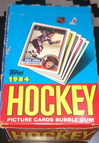 1984 - 85 Topps Hockey Wax Box,  Complete Factory Packs,  Yzerman,  Chelios Rc