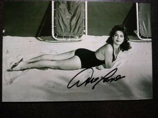 Abbe Lane Authentic Hand Signed Autograph 4x6 Photo - Sexy Actress & Singer