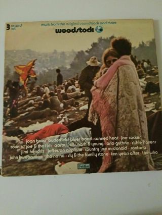 Woodstock Vinyl Album 3 Record Set