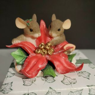 Christmas Charming Tails The Season Of Love Fitz & Floyd 87/108 Box Poinsettia