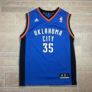 Oklahoma City Thunder Adidas 35 Kevin Durant Nba Boys Medium 10/12 Blue Jersey