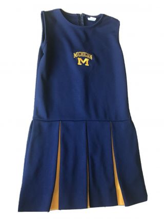 Little King Michigan Wolverines Youth Girls Size 12 Cheerleader Dress U Of M Blu