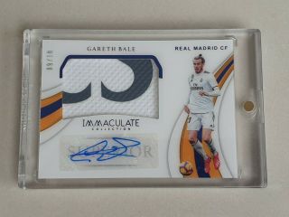 2018 - 19 Immaculate Gareth Bale Superior Patch Auto 09/10 Real Madrid Match Worn